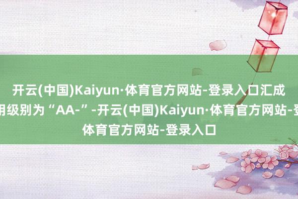 开云(中国)Kaiyun·体育官方网站-登录入口汇成转债信用级别为“AA-”-开云(中国)Kaiyun·体育官方网站-登录入口