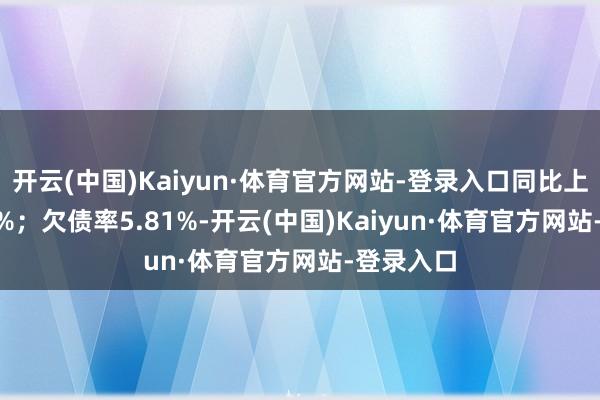 开云(中国)Kaiyun·体育官方网站-登录入口同比上升32.15%；欠债率5.81%-开云(中国)Kaiyun·体育官方网站-登录入口