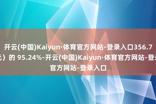 开云(中国)Kaiyun·体育官方网站-登录入口356.73 万元）的 95.24%-开云(中国)Kaiyun·体育官方网站-登录入口