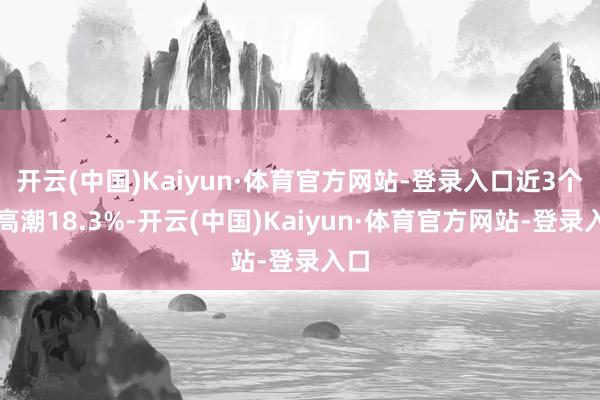 开云(中国)Kaiyun·体育官方网站-登录入口近3个月高潮18.3%-开云(中国)Kaiyun·体育官方网站-登录入口