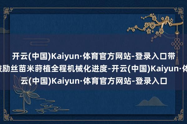 开云(中国)Kaiyun·体育官方网站-登录入口带动宏大丝苗米莳植户鼓励丝苗米莳植全程机械化进度-开云(中国)Kaiyun·体育官方网站-登录入口
