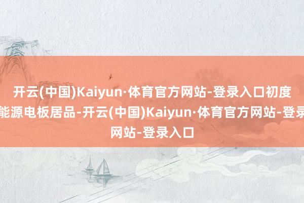 开云(中国)Kaiyun·体育官方网站-登录入口初度发布能源电板居品-开云(中国)Kaiyun·体育官方网站-登录入口