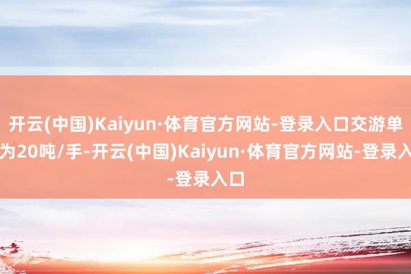 开云(中国)Kaiyun·体育官方网站-登录入口交游单元为20吨/手-开云(中国)Kaiyun·体育官方网站-登录入口