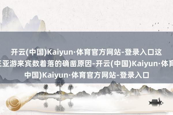 开云(中国)Kaiyun·体育官方网站-登录入口这些问题并不是本年三亚游来宾数着落的确凿原因-开云(中国)Kaiyun·体育官方网站-登录入口