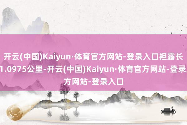 开云(中国)Kaiyun·体育官方网站-登录入口袒露长度21.0975公里-开云(中国)Kaiyun·体育官方网站-登录入口