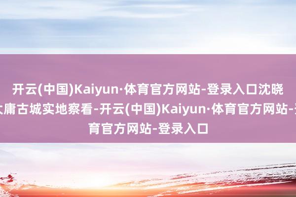 开云(中国)Kaiyun·体育官方网站-登录入口沈晓明到了大庸古城实地察看-开云(中国)Kaiyun·体育官方网站-登录入口