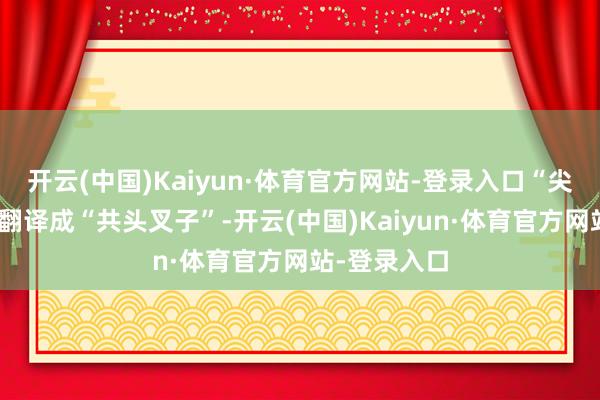 开云(中国)Kaiyun·体育官方网站-登录入口“尖头叉子”被翻译成“共头叉子”-开云(中国)Kaiyun·体育官方网站-登录入口
