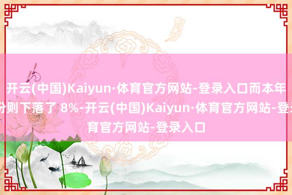 开云(中国)Kaiyun·体育官方网站-登录入口而本年 9 月份则下落了 8%-开云(中国)Kaiyun·体育官方网站-登录入口