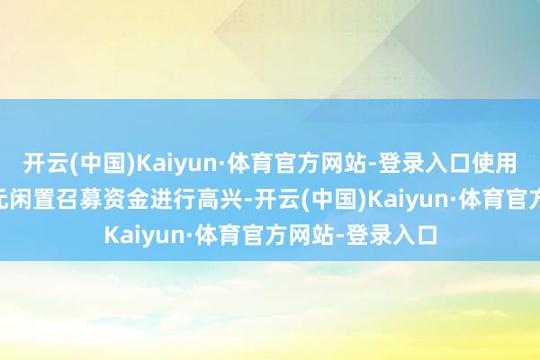 开云(中国)Kaiyun·体育官方网站-登录入口使用不向上17.5亿元闲置召募资金进行高兴-开云(中国)Kaiyun·体育官方网站-登录入口