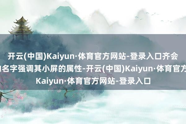开云(中国)Kaiyun·体育官方网站-登录入口齐会加上“mini”的名字强调其小屏的属性-开云(中国)Kaiyun·体育官方网站-登录入口