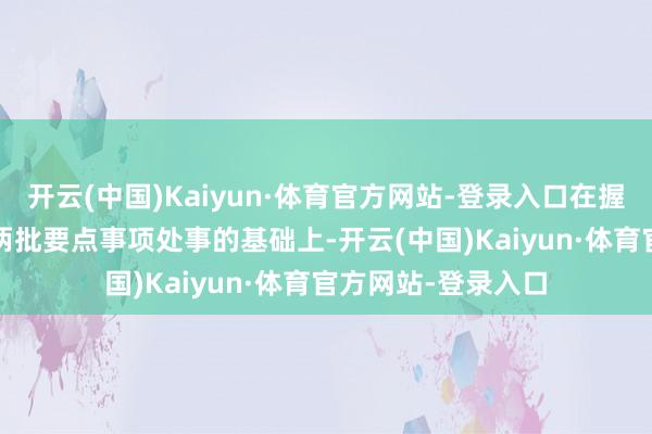 开云(中国)Kaiyun·体育官方网站-登录入口在握住优化2024年度两批要点事项处事的基础上-开云(中国)Kaiyun·体育官方网站-登录入口