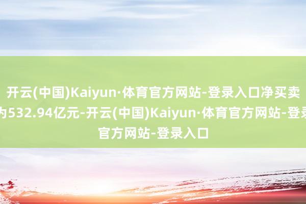 开云(中国)Kaiyun·体育官方网站-登录入口净买卖收入为532.94亿元-开云(中国)Kaiyun·体育官方网站-登录入口