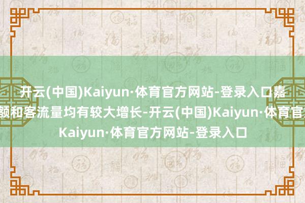 开云(中国)Kaiyun·体育官方网站-登录入口嘉定区买卖体销售额和客流量均有较大增长-开云(中国)Kaiyun·体育官方网站-登录入口