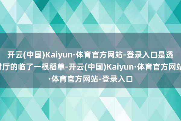 开云(中国)Kaiyun·体育官方网站-登录入口是透顶压垮检讨厅的临了一根稻草-开云(中国)Kaiyun·体育官方网站-登录入口
