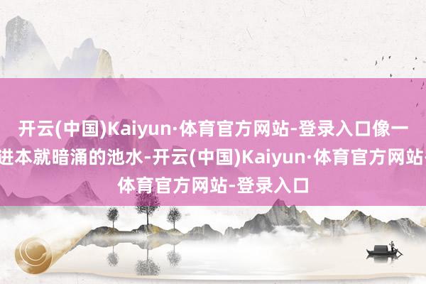 开云(中国)Kaiyun·体育官方网站-登录入口像一块薄冰砸进本就暗涌的池水-开云(中国)Kaiyun·体育官方网站-登录入口