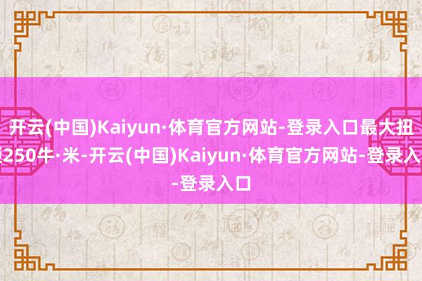 开云(中国)Kaiyun·体育官方网站-登录入口最大扭矩250牛·米-开云(中国)Kaiyun·体育官方网站-登录入口