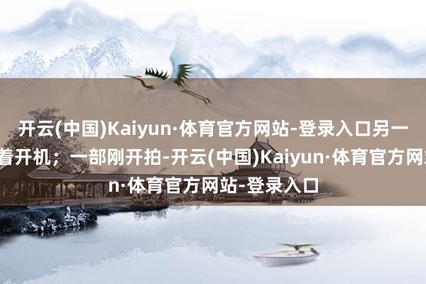 开云(中国)Kaiyun·体育官方网站-登录入口另一部就已在等着开机;一部刚开拍-开云(中国)Kaiyun·体育官方网站-登录入口