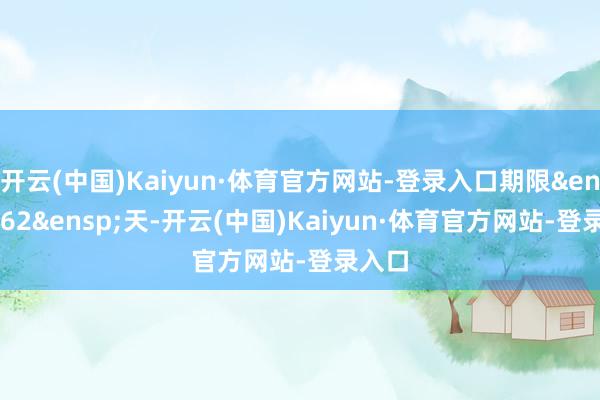 开云(中国)Kaiyun·体育官方网站-登录入口期限&ensp;162&ensp;天-开云(中国)Kaiyun·体育官方网站-登录入口