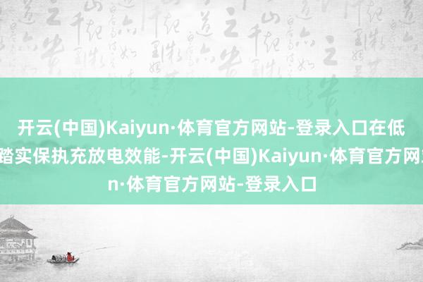 开云(中国)Kaiyun·体育官方网站-登录入口在低温环境下能踏实保执充放电效能-开云(中国)Kaiyun·体育官方网站-登录入口