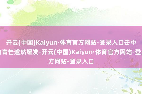 开云(中国)Kaiyun·体育官方网站-登录入口击中厉锋的青芒遽然爆发-开云(中国)Kaiyun·体育官方网站-登录入口