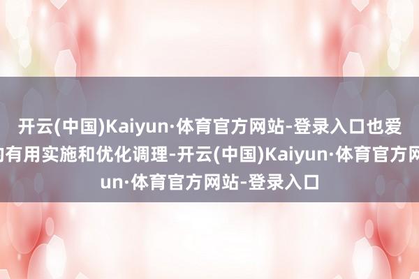 开云(中国)Kaiyun·体育官方网站-登录入口也爱重现存计策的有用实施和优化调理-开云(中国)Kaiyun·体育官方网站-登录入口