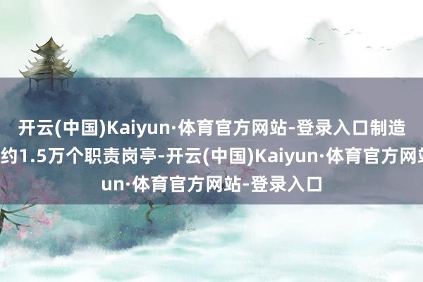 开云(中国)Kaiyun·体育官方网站-登录入口制造业每月流背约1.5万个职责岗亭-开云(中国)Kaiyun·体育官方网站-登录入口