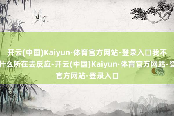 开云(中国)Kaiyun·体育官方网站-登录入口我不知谈到什么所在去反应-开云(中国)Kaiyun·体育官方网站-登录入口